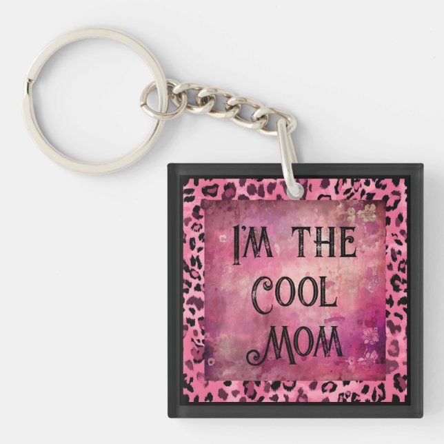 Porte-clefs Fête de la mère Je suis la mère cool (Devant)