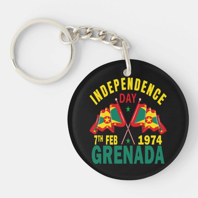 Porte-clefs Fête de l'Indépendance de la Grenade (Devant)