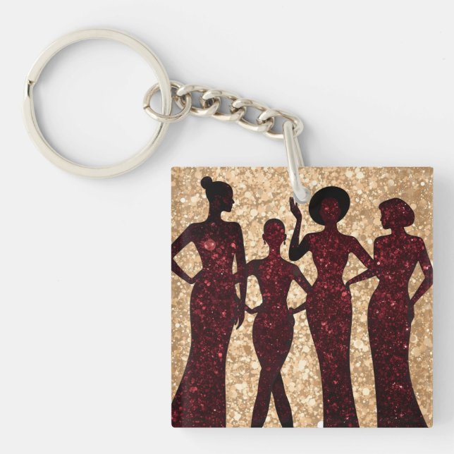 Porte-clefs Fête de mode chic et clinquante (Devant)