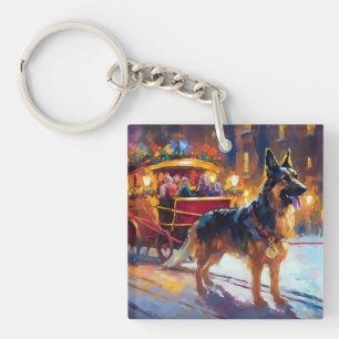 Porte-clefs Fête de Noël des bergers allemands