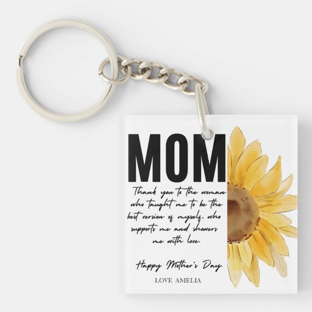 Porte-clefs Fête des mères Keepsaké cadeau pour maman (Devant)
