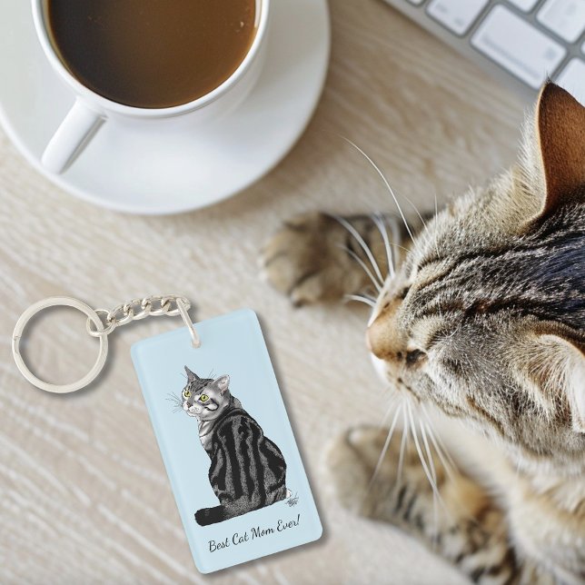 Porte-clefs Fête des mères Tabby Cat (Créateur téléchargé)