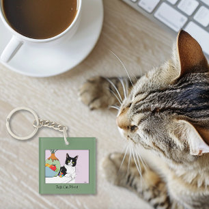 Porte-clefs Fête des mères Tuxedo Chat