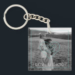 Porte-clefs Fête des pères Black White Photo Celtic Heart Love<br><div class="desc">Cadeau de Fête des pères personnalisé pour votre père pour célébrer la Fête des pères. Que ce soit pour un nouveau père, un beau père, un père ancien et classique, ou un papa-to-be, la fonction de texte personnalisé vous couvrira. Vous pouvez modifier le texte à votre texte désiré et télécharger...</div>