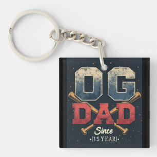 Porte-clefs Fête des pères de baseball Vintage OG Papa personn