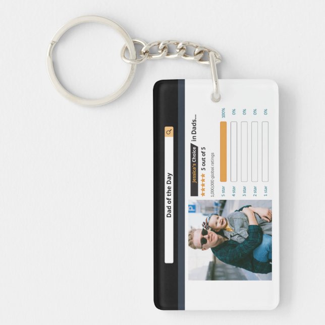 Porte-clefs Fête des pères drôle Meilleur Porte - clé papa (Devant)