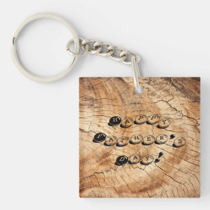 Porte-clefs Fête des pères en bois