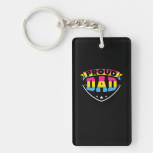 Porte-clefs Fête des pères Fier Papa Pansexuel Fille