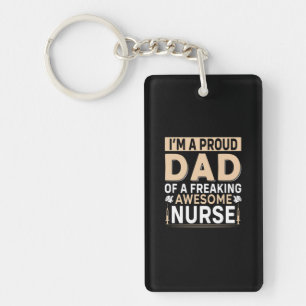 Porte-clefs Fête des pères Fier Père D'Une Infirmière