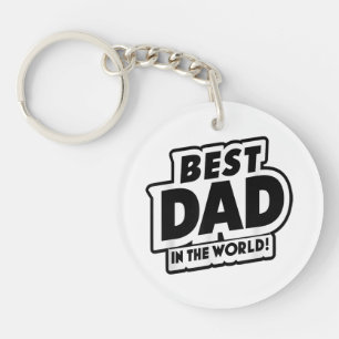 Porte-clefs Fête des Pères Meilleur Papa du Monde