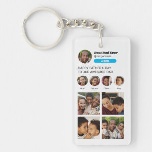 Porte-clefs Fête des pères profil Instagram Cool photo papa
