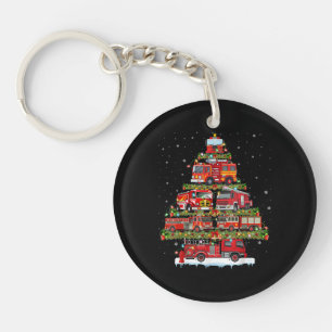 Porte-clefs Feu de camion feux Pompier Camion d'incendie Noël