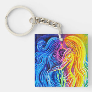 Porte-clefs Feu et eau