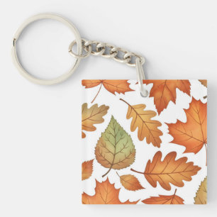Porte-clefs Feuille d'automne sans couture