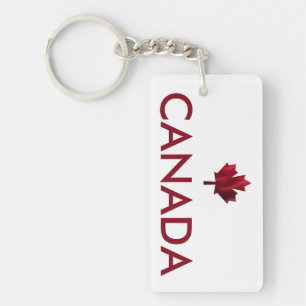 Porte-clefs Feuille d'érable du Canada et nom