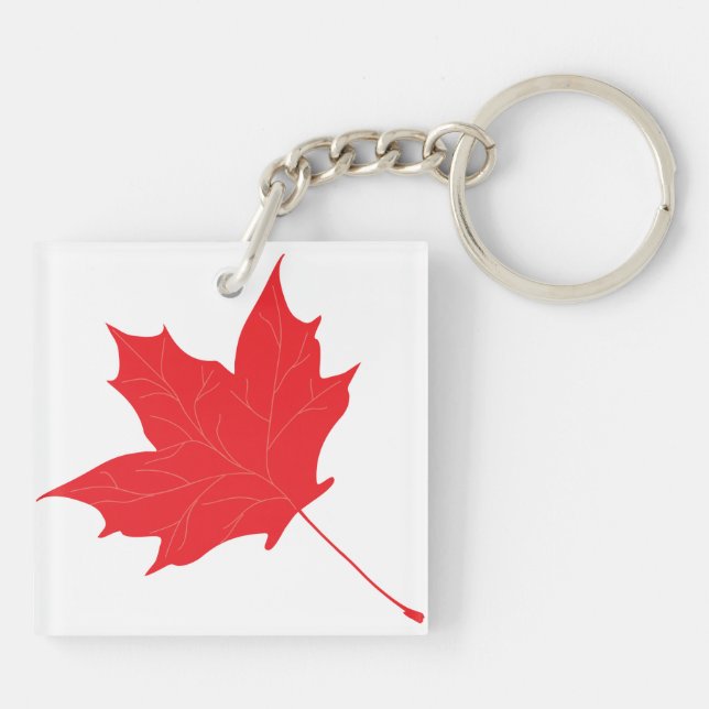 Porte-clefs Feuille d'érable rouge (Dos)