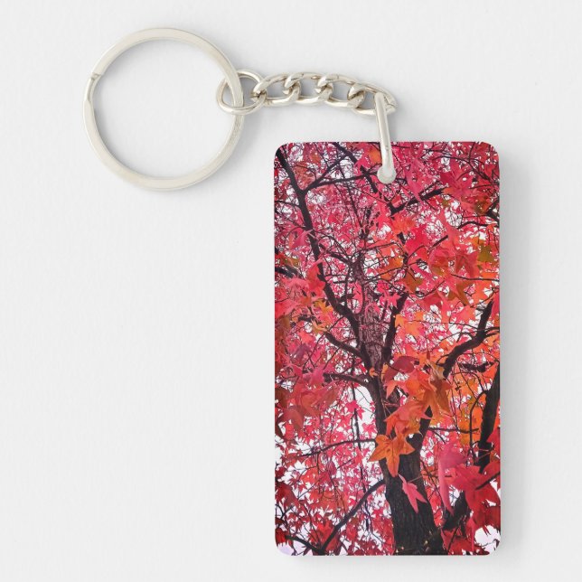 Porte-clefs Feuille rose (Devant)