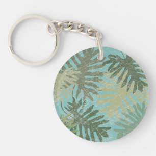 Porte-clefs Feuille tropical fané