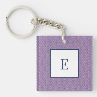 Porte-clefs Feuilles bleu et violet