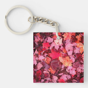 Porte-clefs Feuilles d'automne colorées