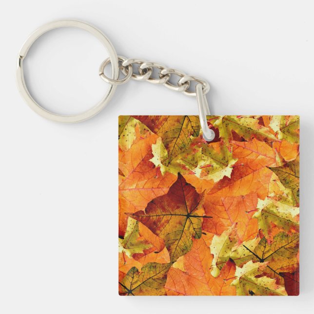 Porte-clefs Feuilles d'automne tombées (Devant)