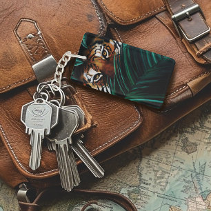 Porte-clefs Feuilles de la jungle verte de Tiger