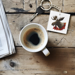 Porte-clefs Feuilles de l'érable rouge orignal