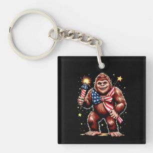 Porte-clefs Feux d'artifice Bigfoot 4 juillet Sasquatch États-