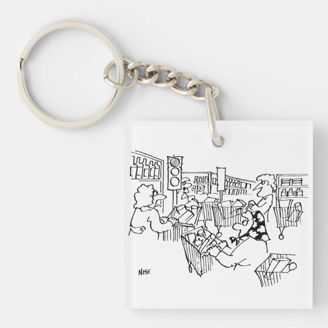 Porte-clefs Feux de circulation dans un supermarché (Devant)