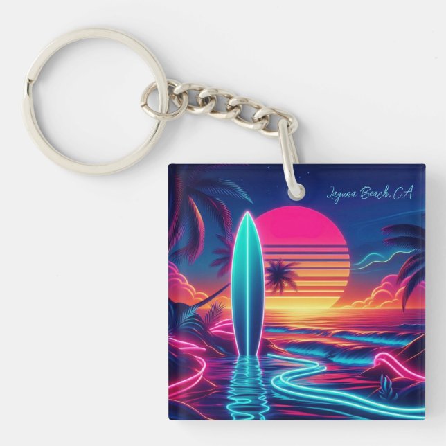 Porte-clefs Feux de néon du séchoir (Devant)