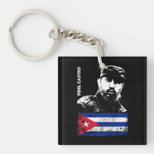 Porte-clefs Fidel Castro Cuba Révolution Drapeau cubain