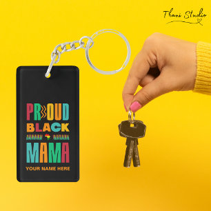 Porte-clefs Fier Black Mama Histoire Noire Mois Famille