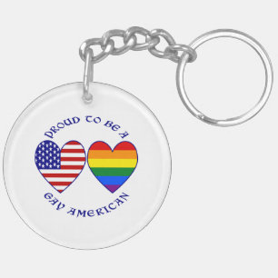 Porte-clefs Fier d'être un Américain gay