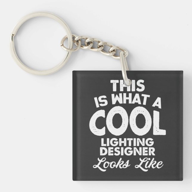 Porte-clefs Fier d'être un concepteur d'éclairage Cool (Devant)