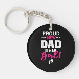 Porte-clefs Fier Nouveau Papa C'est une fille