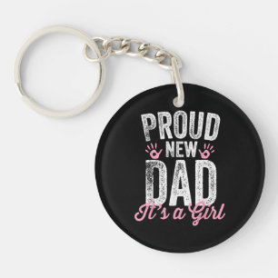 Porte-clefs Fier Nouveau Papa C'est Une Fille Cadeaux Futur Pa