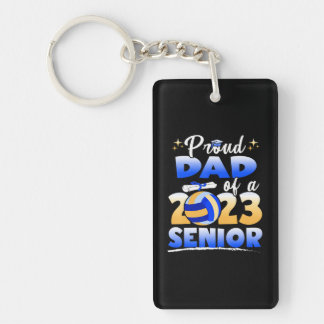 Porte-clefs Fier Papa D'Une Diplôme De Volley-Ball 2023 Senior