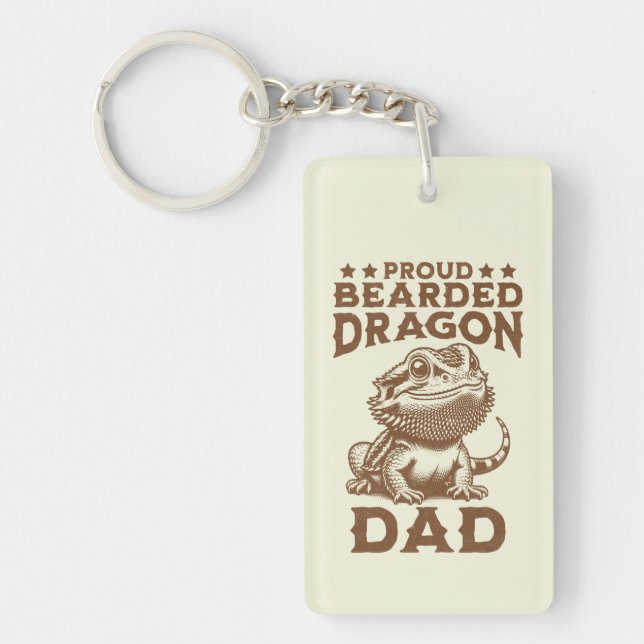 Porte-clefs Fier Porte-Dragon Papa Reptile Lover (Devant)