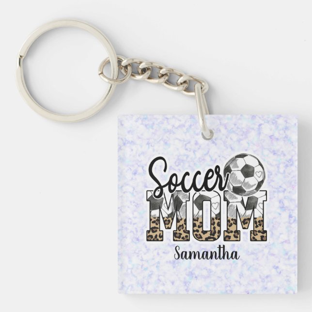 Porte-clefs Fier Soccer Maman - Champion de Sideline (Devant)