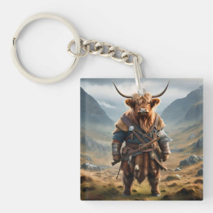 Porte-clefs Fierce Highland Warrior : Le Courageux Vache Vikin