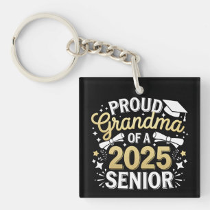 Porte-clefs Fière grand-mère d'un diplômé de 2025 Remise des d
