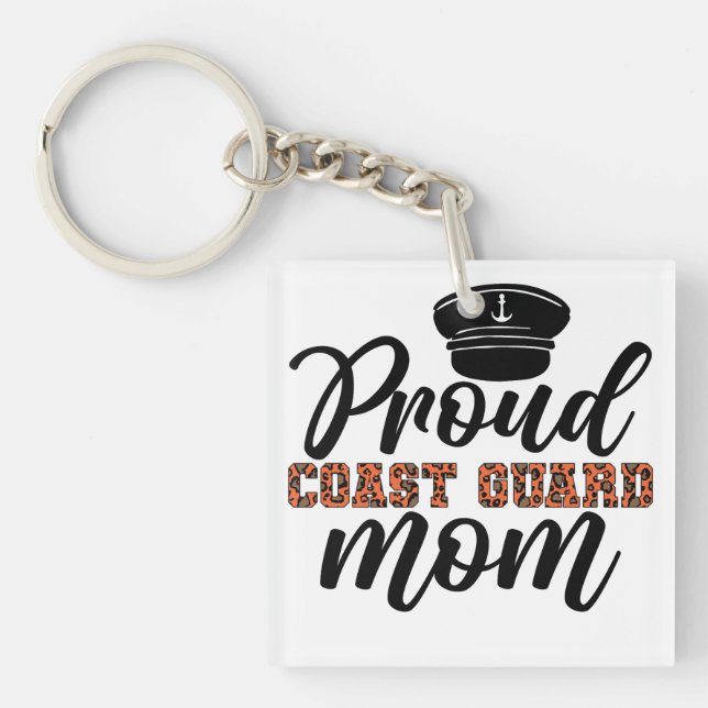 Porte-clefs Fière maman de la Garde côtière, Amour pour la Gar (Devant)