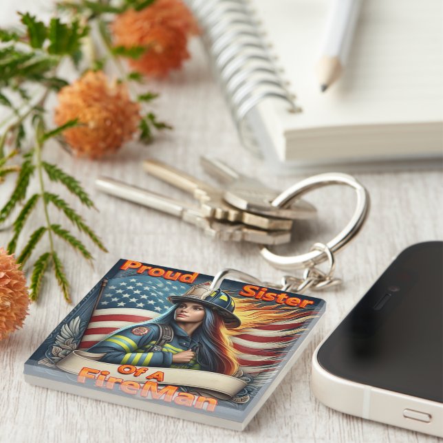Porte-clefs Fière Soeur D'Un Combat De Feu Insurrection (Devant Droit)