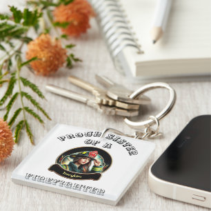 Porte-clefs Fière Soeur d'un FireFighter imagination W