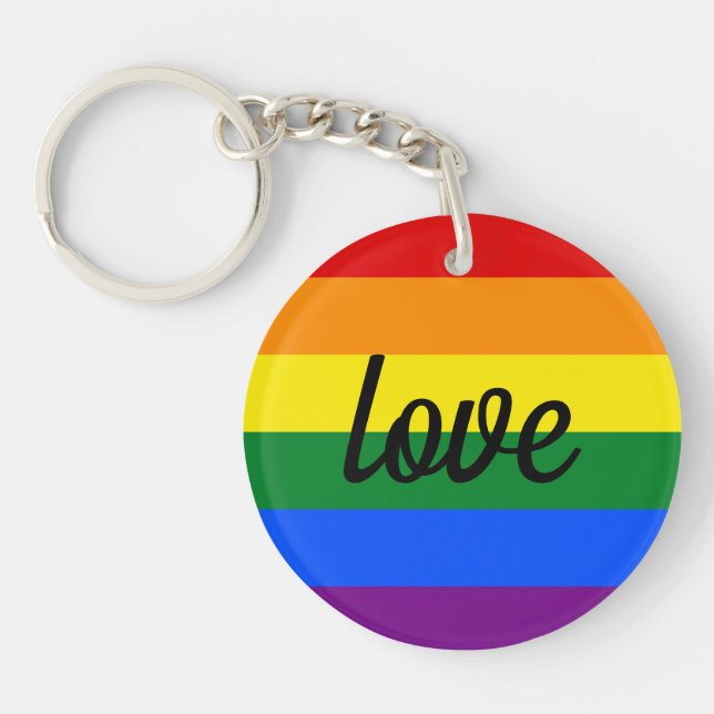 Porte-clefs Fierté arc-en-ciel (Devant)