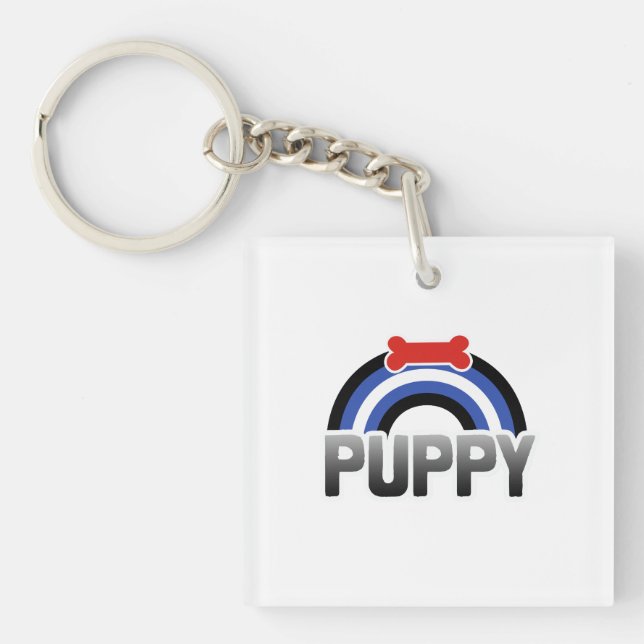Porte-clefs Fierté de jeu de chiot (Devant)