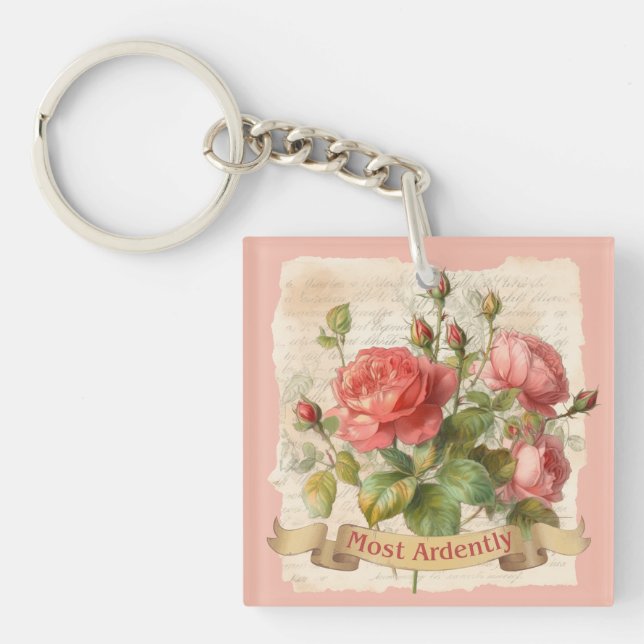 Porte-clefs Fierté et préjugé M. Darcy cite, Most Ardently (Devant)