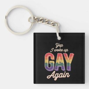 Porte-clefs Fierté gay arc-en-ciel s'est réveillé Queer Gay CS