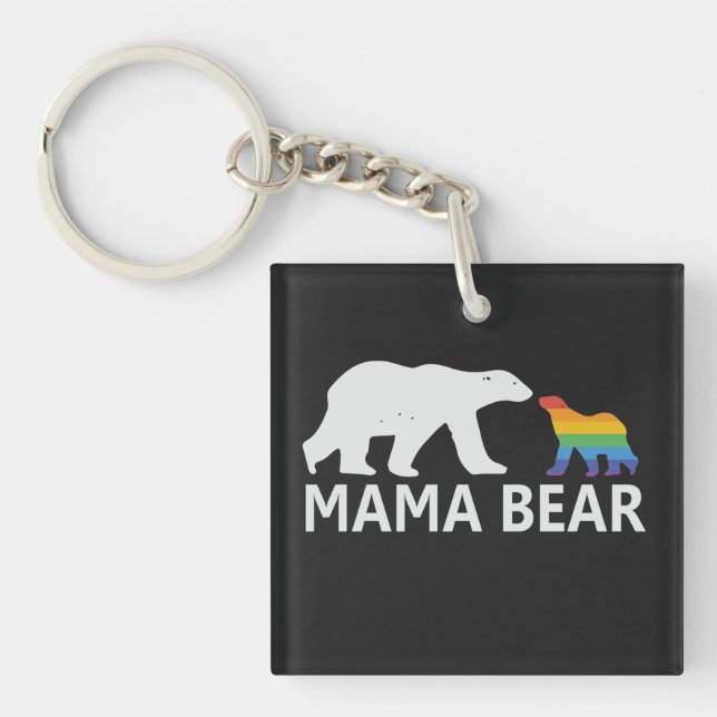Porte-clefs  Fierté maman ours Fière maman Lgbt maman Ours (Devant)