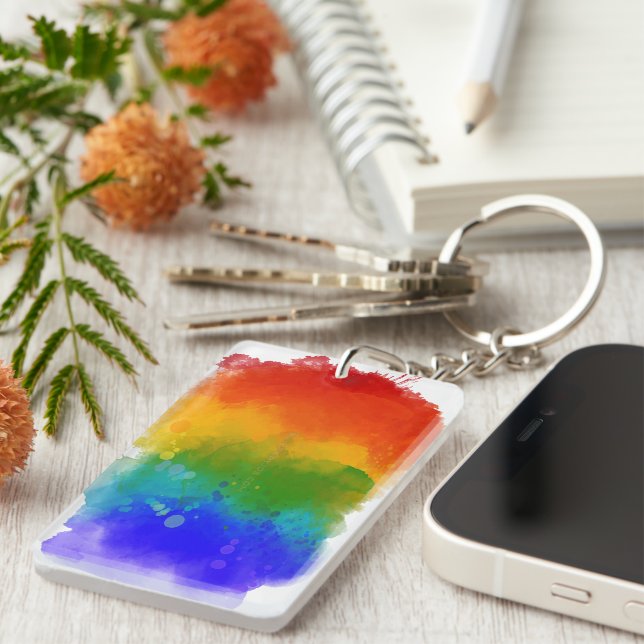 Porte-clefs Fierté moderne de SlipperyJoe éclaboussure d'énerg (Devant droit)